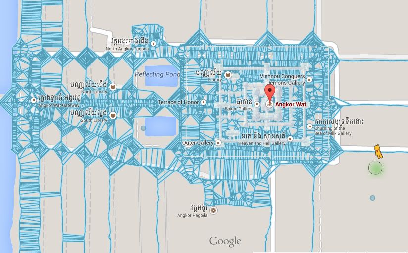 Angkor Wat op Google Street View