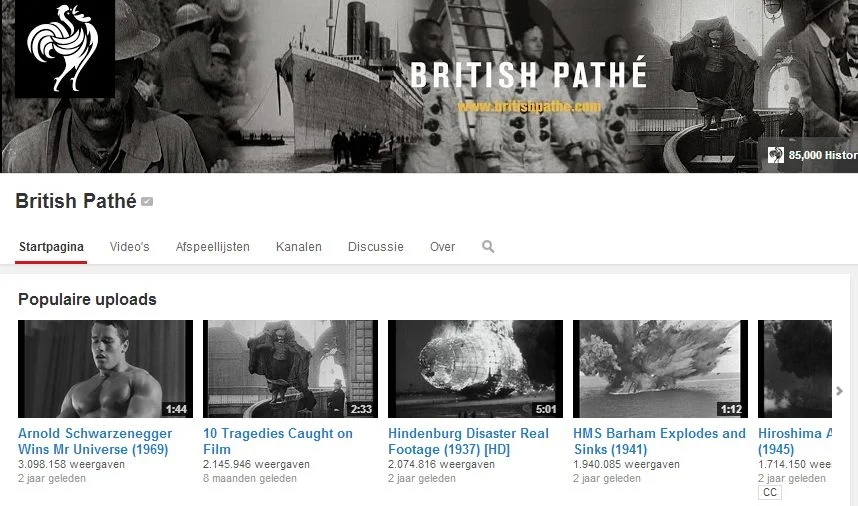 Pathé zet enorm historische archief op YouTube
