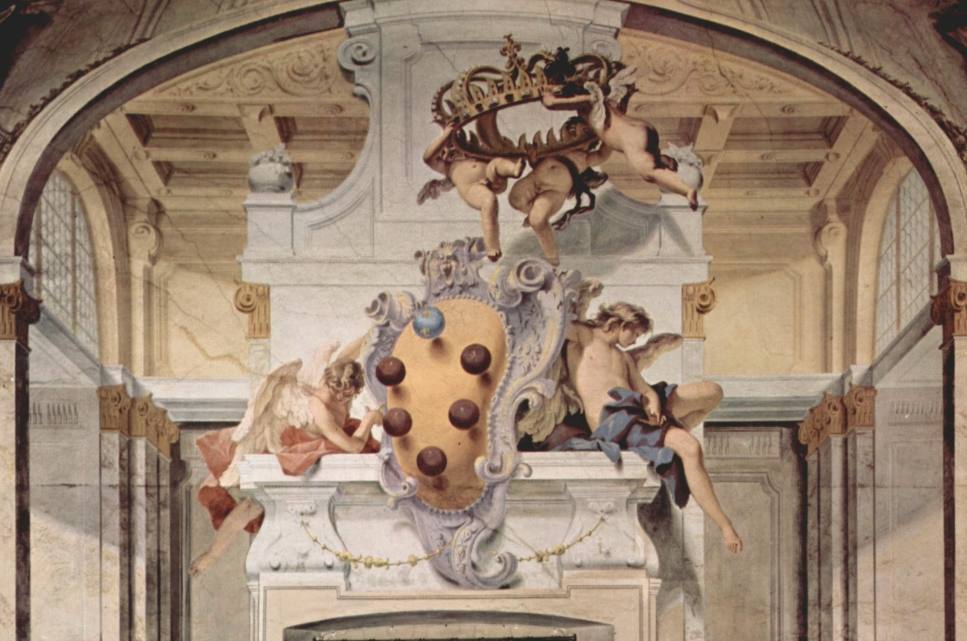 Het wapen van De' Medici in Palazzo Pitti, Florence