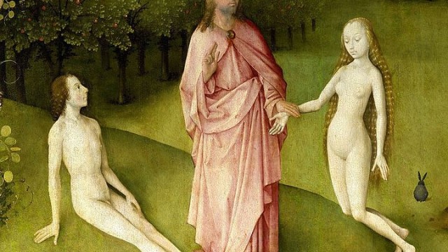 Adam Eva - Detail uit een triptiek van Jheronimus Bosch