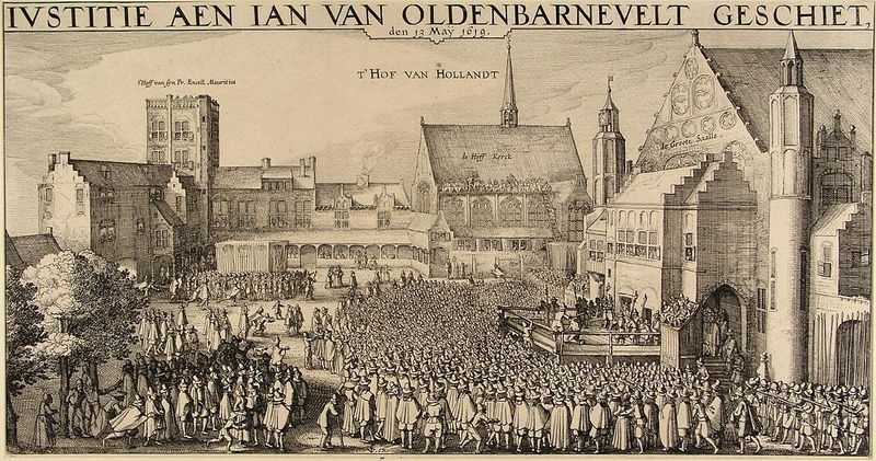 De terechtstelling van Van Oldenbarnevelt in Den Haag