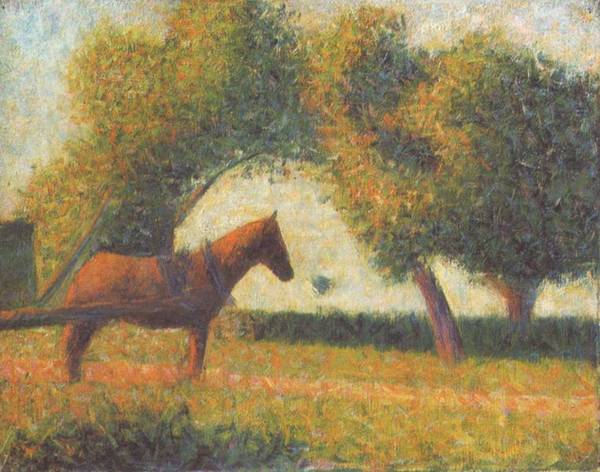 La Charette attelée - Georges Seurat, ca. 1883