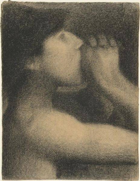 L'écho, étude pour Une Baignade - Georges Seurat, ca. 1883