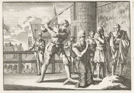 Onthoofding van Johan van Oldenbarnevelt - Jan Luyken, ca. 1696 (Rijksmuseum)