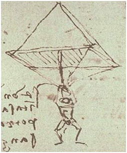 Parachute van Leonardo da Vinci