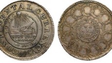 Voor en achterzijde van de dollarcent uit 1776 (Heritage Auctions)