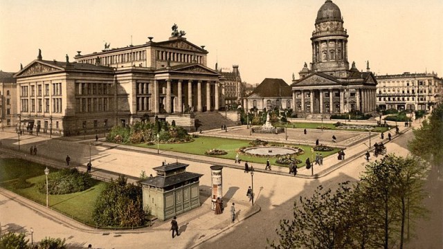Gendarmenmarkt in Berlijn, ca. 1900 (Photochrom LOC)
