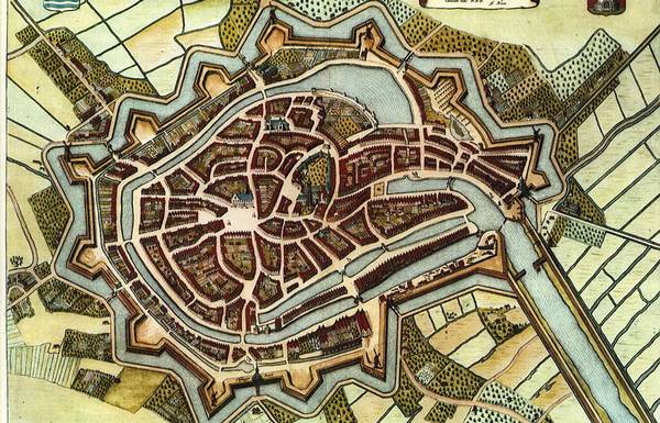 Middelburg in 1652 volgen Blaeu