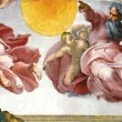 Schepping van sterren en planeten volgens Michelangelo (Sixtijnse Kapel)