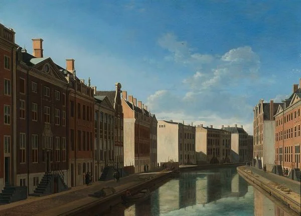 De bocht van de Herengracht - Gerrit Adriaensz. Berckheyde, 1671 (Rijksmuseum)