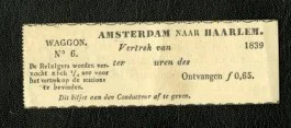 Het nagemaakte kaartje uit 1939 (Spoorwegmuseum)