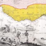 Kaart van West-Afrika, één van de gebieden waar de schepen van de MCC hun slaven kochten. (In: Geschiedenis van de MCC, uitgegeven door de erfgenamen Homann