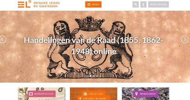 Nieuwe website van Erfgoed Leiden en Omstreken