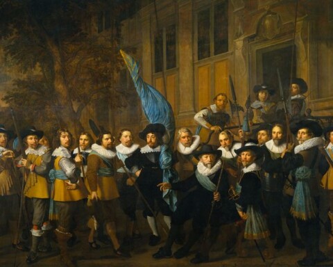 Schutterij - Schutters van de compagnie van kapitein Jan Claesz Vloos - Nicolaes Eliasz Pickenoy, 1642 (Rijksmuseum Amsterdam)