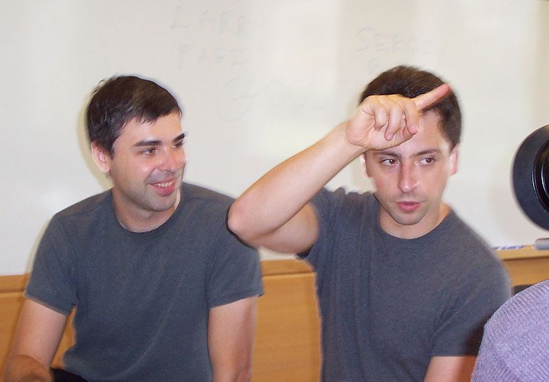 Larry Page en Sergey Brin - cc