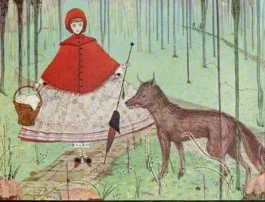 Roodkapje en de wolf - Harry Clarke, 1922