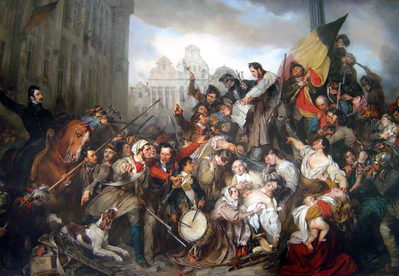 Tafereel van de Septemberdagen 1830 op de Grote Markt te Brussel - Gustave Wappers