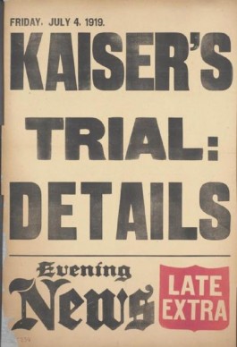Krantenbericht uit 1919 over het uitleveringsverzoek (The Evening News, 4 juli 1919)