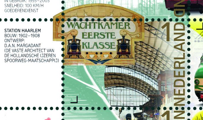 Nieuwe postzegels tonen 175 jaar spoorwegen in Nederland