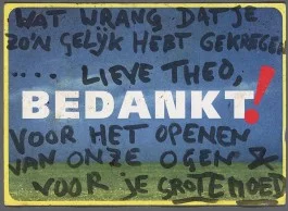 BEDANKT-brief Theo van Gogh