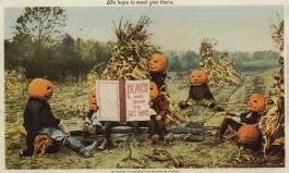 Oude Halloween-kaart - Woodruff House in Ohio, 1901
