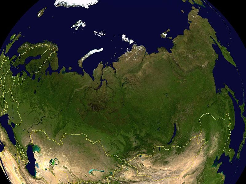 Satellietfoto van Rusland