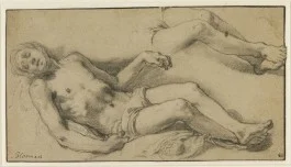 Studie voor de dode Christus, ca. 1625 - Abraham Bloemaert (1566-1651) - Boijmans Van Beuningen