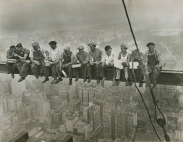 Charles C. Ebbets, Lunchtime Atop the World’s Largest Building, Rockefeller Center, New York, 1932. Courtesy of Howard Greenberg Collection