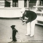 Wilhelm II met Senta op de Keizerlijke jacht, Senta stierf in 1927