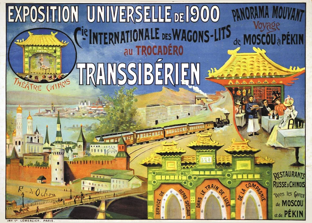 Affiche Panorama Transsibérien, Rafael de Ochoa, 1900