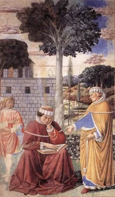 Augustinus door Benozzo Gozzoli (15e eeuw)