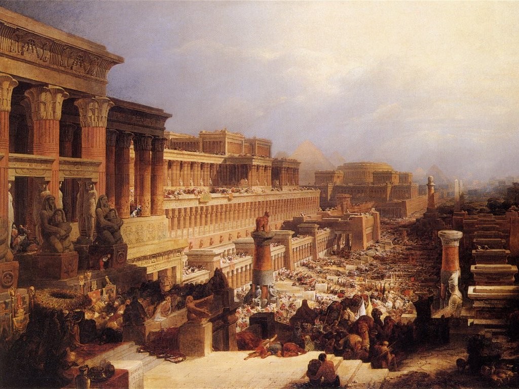 'De Israëlieten verlaten Egypte' - David Roberts (1828)