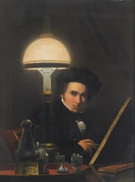 Het zelfportret van Petrus van Schendel (Dordrechts Museum)