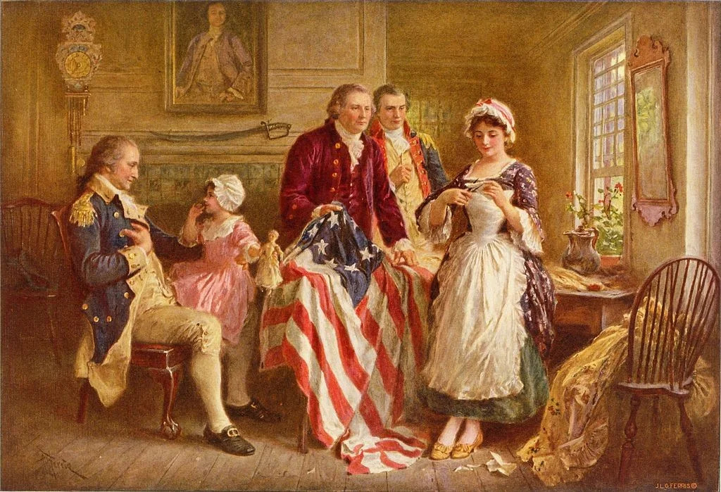 Betsy Ross, 1777 -  (Jean Leon Gerome Ferris,ca. 1920)