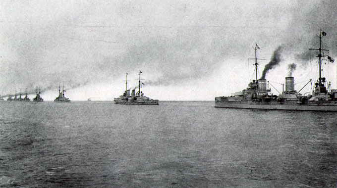 Een eskader van de Duitse Hochseeflotte - cc