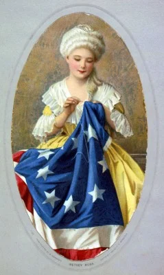 Een naaiende Betsy Ross (G. Liebscher)