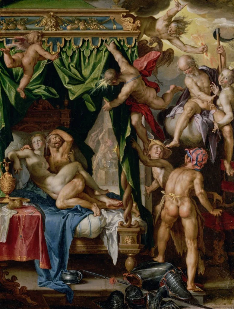 Joachim Wtewael Mars en Venus betrapt door Vulcanus 1604-1608 J