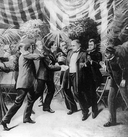 Moordaanslag op president McKinley,  door de Poolse anarchist Leon Czolgosz