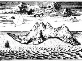 Oude afbeelding van Christmas Island (Daniel Beekman , 1718)