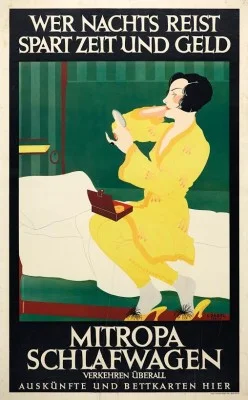 Affiche Mitropa Schlafwagen, Lucian Zabel 1928