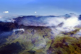 De vulkaan Tambora gezien vanuit de lucht - cc