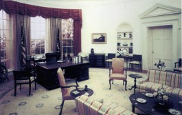 Het Oval Office, het officiële kantoor van de president van de Verenigde Staten - cc