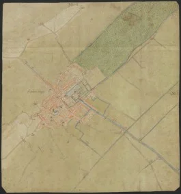 Stadsplattegrond van Den Haag (1558) door Jacob van Deventer (1500/05 – 1575). Collectie Nationaal Archief.