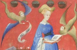 Op de beroemdste afbeelding uit het gebedenboek staat Hertogin Maria van Gelre afgebeeld als een vrome vrouw met klasse.