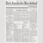 Het Joodsche Weekblad: uitgave van den Joodschen Raad voor Amsterdam
