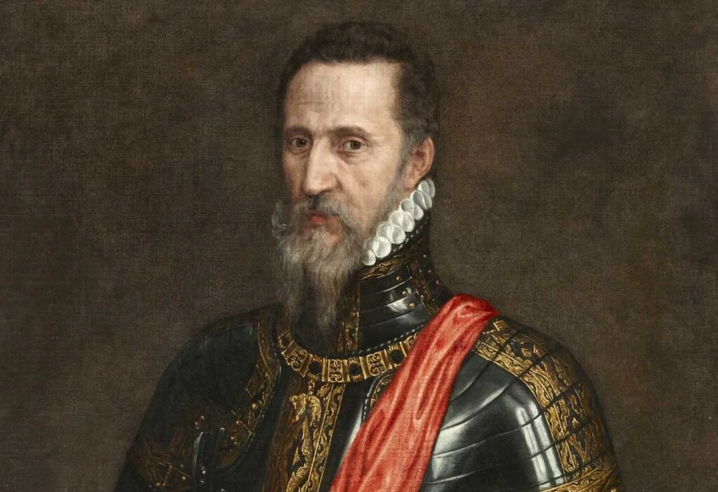 De Hertog van Alva, ofwel Don Fernando Álvarez de Toledo - Schilderij door Titiaan