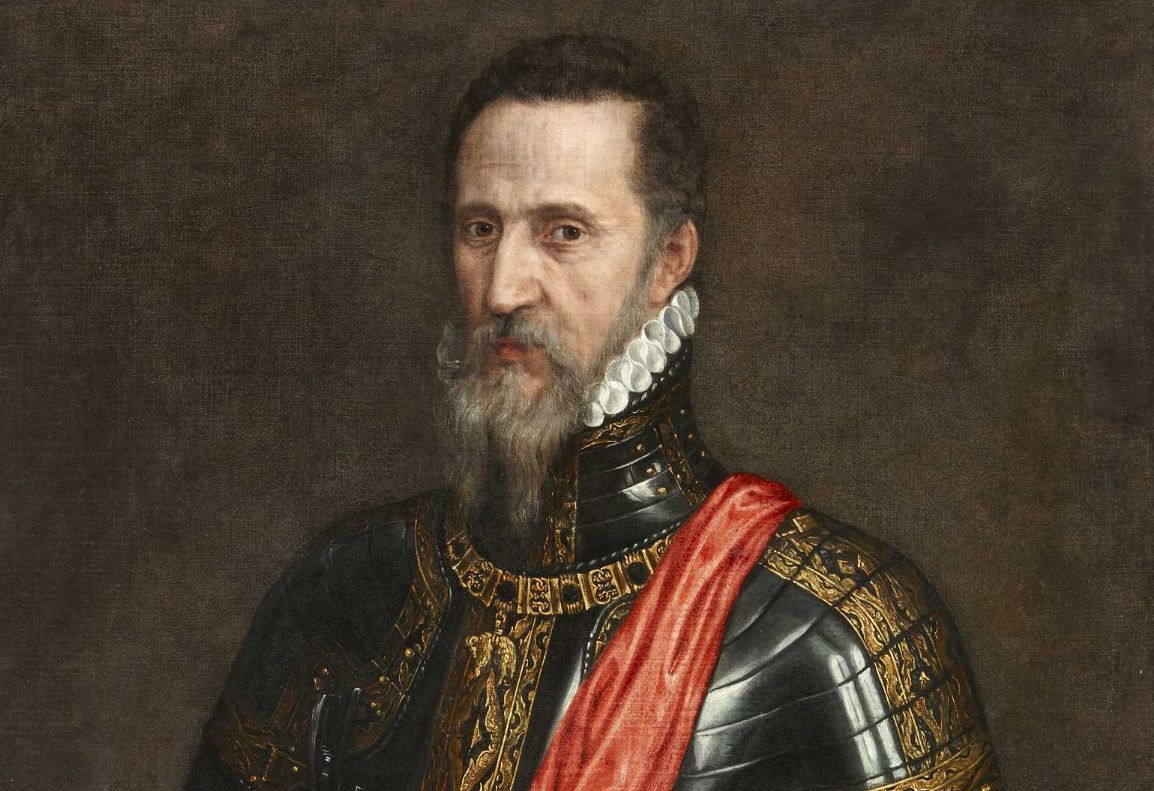 De Hertog van Alva, ofwel Don Fernando Álvarez de Toledo - Schilderij door Titiaan