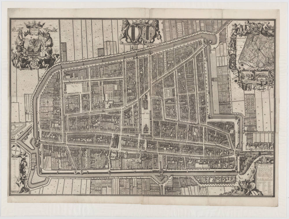 Kaert Figuratief - 1678 (lijst) 1703 (kaart) - Steven de Swart - Museum Prinsenhof Delft