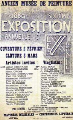 Les XX. Affiche van de tentoonstelling van 1889