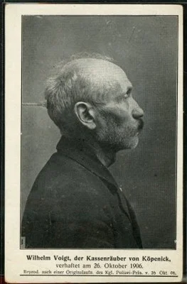 Politiefoto van Wilhem Voigt, 26 oktober 1906